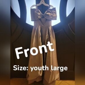 Elegant Strapless Gown in Silver